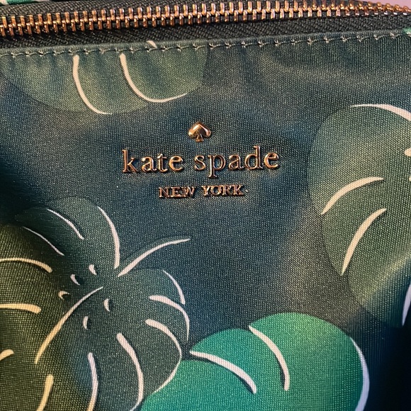 NWT Kate Spade Chelsea monstera leaves small bag, green - Picture 2 of 10